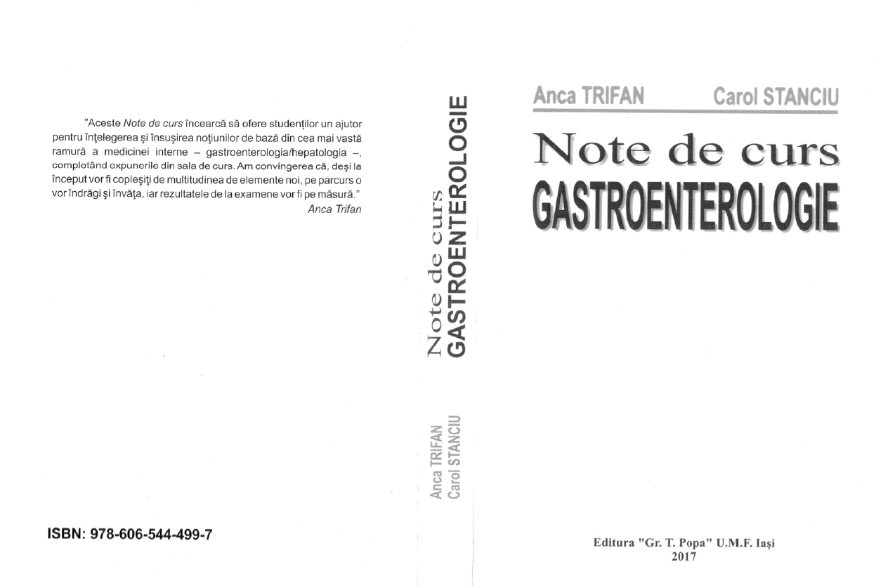 Note de curs Gastroenterologie Anca Trifan